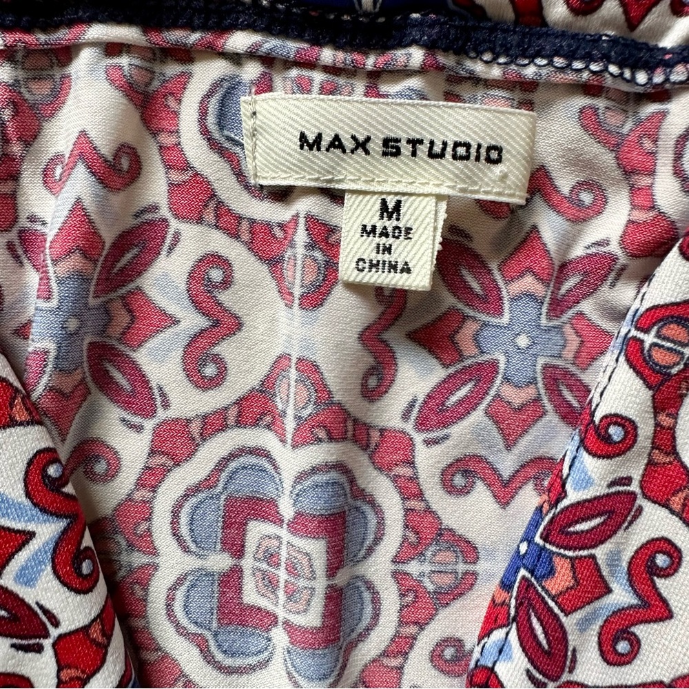 Max Studio | Red White & Blue Short Sundress Sz M - Picture 3 of 4